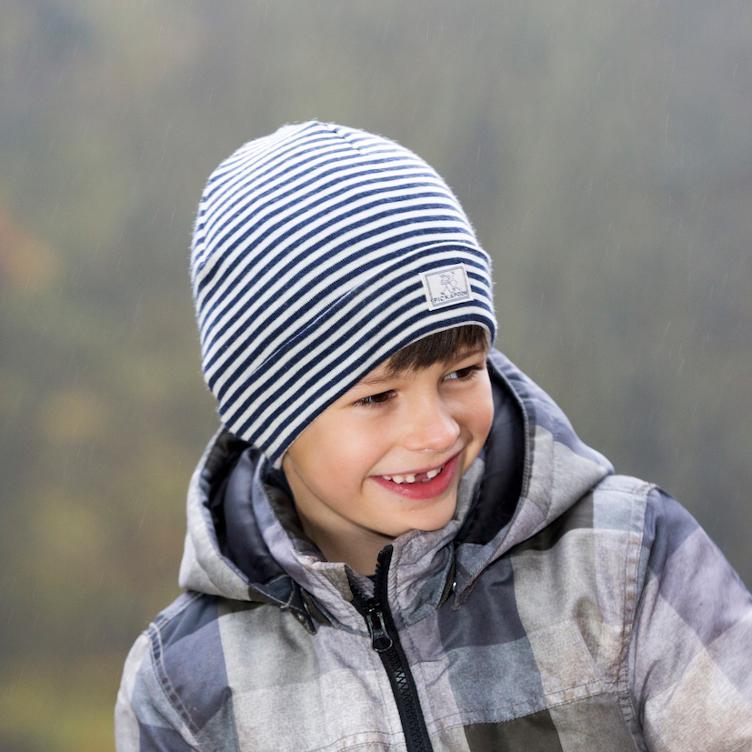 Beanie stripe Wolle/Seide