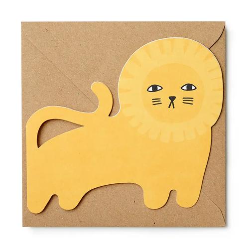 Karte Cutout Löwe