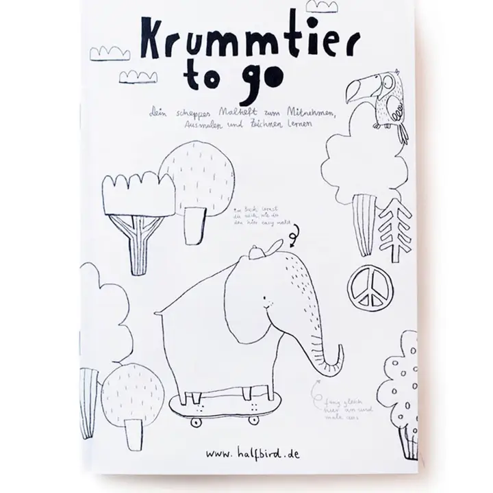 krummtier to go malbuch
