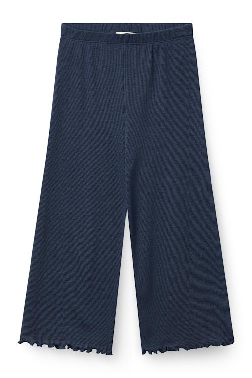Modal rib wide pants