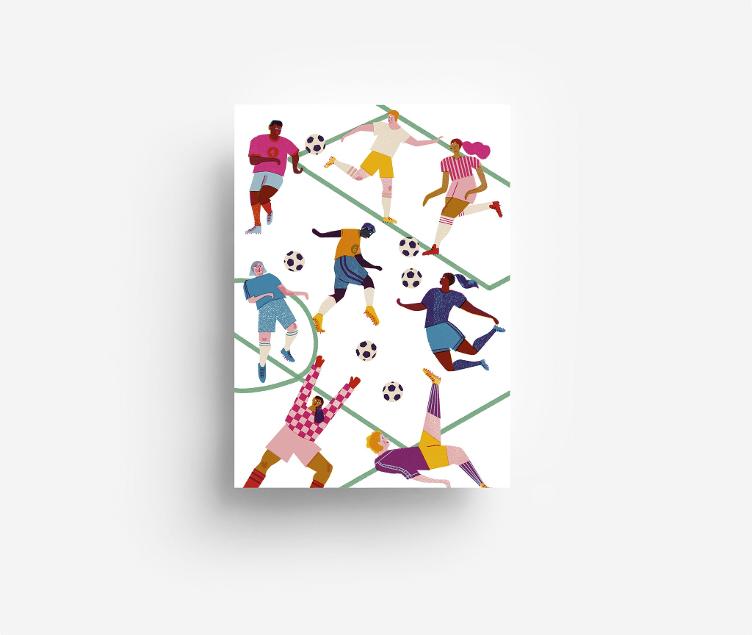 Postcard Fussball
