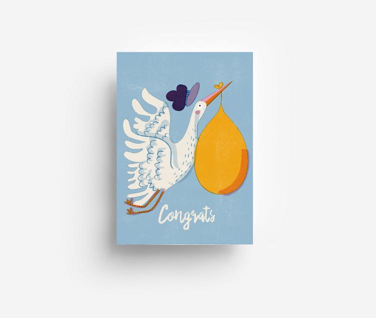 Postcard Storch