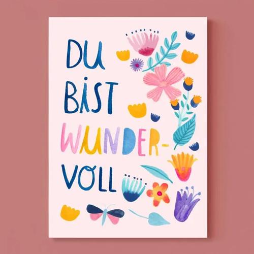 Postkarte DuBistWundervoll