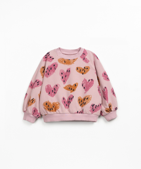 PRINTED FLEECE SWEATER KID
