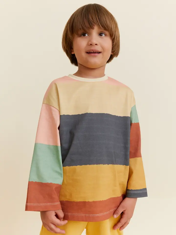 Shirt LS colorblock