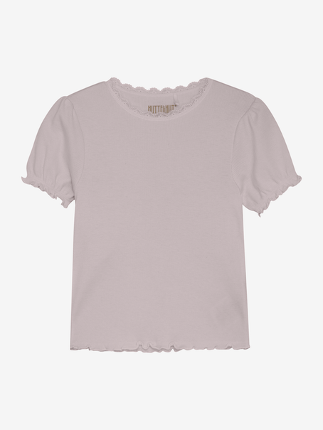 T-Shirt SS Rib rosa