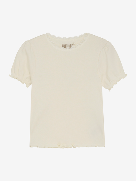 T-Shirt SS Rib weiss